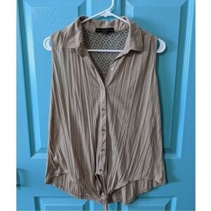 2/$20 French Laundry tan sleeveless shirt